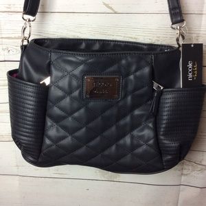 Nicole Black Purse w/pink lining